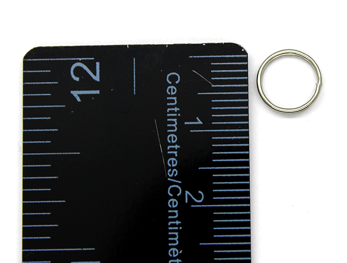 Split Rings, Silver, Rhodium, Round, 9mm, 21 Gauge 80 per bag sold