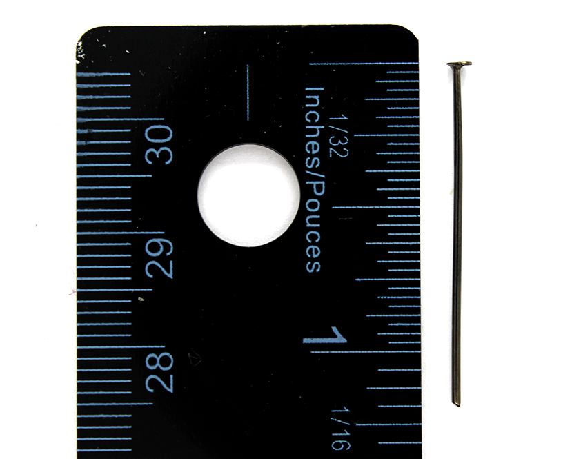 Flat Head Pins, Gunmetal, Alloy, 1.20inch, 20 Gauge