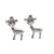 Charms, Reindeer, Silver, Alloy, 24mm X 20mm, Sold Per pkg of 4
