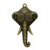 Pendants, Dotted Elephant Head, Brass, Brass Alloy, 44mm x 26mm X 2mm, Sold Per pkg of 2