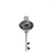 Charms, Key of Love, Silver, Alloy, 12mm X 28mm, Sold Per pkg of 5