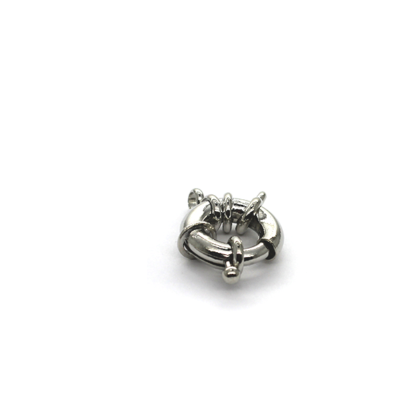 Clasp, Spring Clasp, Silver, Alloy, 29mm x 19mm, Sold Per pkg of 1 - Butterfly Beads