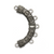 Pendants, Connector with 5 Loops, Silver, Alloy, 46mm X 8mm, Sold Per pkg of 2