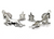 Pendants, Leaping Pegasus, Silver, Alloy, 33mm x 50mm, Sold Per pkg of 2