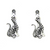 Charms, Spotted PeterBald Cat, Silver, Alloy, 22mm X 12mm X 4mm, Sold Per pkg of 4