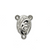 Charms, Rosary Centerpiece, Silver, Alloy, 18mm x 13mm, Sold Per pkg 6