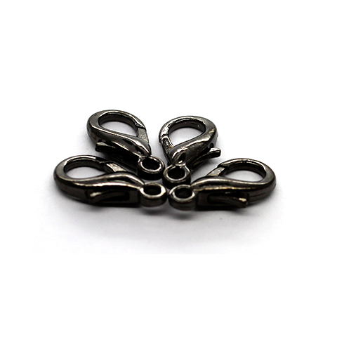 Clasp, Lobster Clasps, Gunmetal, Alloy (Nickel, Lead, and Cadmium Free), 15mm x 8mm x 4mm, Sold Per pkg of 6 - Butterfly Beads