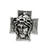 Charms, Cross of Jesus, Silver, Alloy, 23mm x 21mm, Sold Per pkg 6