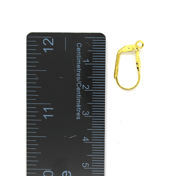 Earrings, Leverback Earrings, Gold, Alloy, 20mm x 9mm, Sold Per pkg of 6