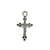 Pendant, Arrowed Bottoni Cross, Silver, Alloy, 21mm x 11mm, Sold Per pkg 8