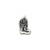 Charms, Jolly Christmas Stocking, Silver Alloy, 20mm X 12mm X 3mm, Sold Per pkg of 5