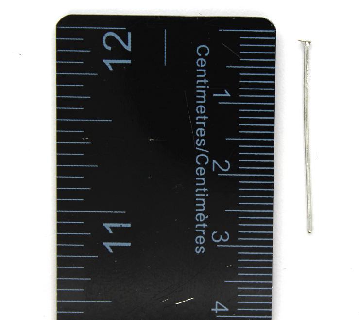 Flat Head Pins, Silver, Alloy, 0.70 inch, 22 Gauge