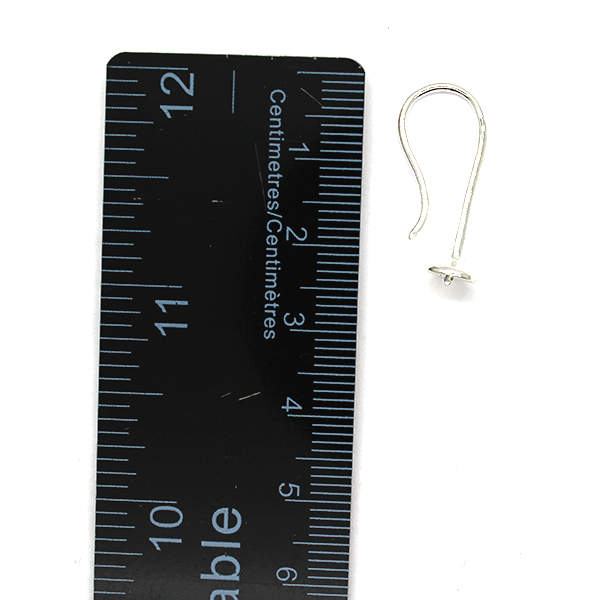 Earrings, Silver, Copper and Brass, Disc Plated Shepherd Hook, 25mm x 9mm, sold per pkg of 2