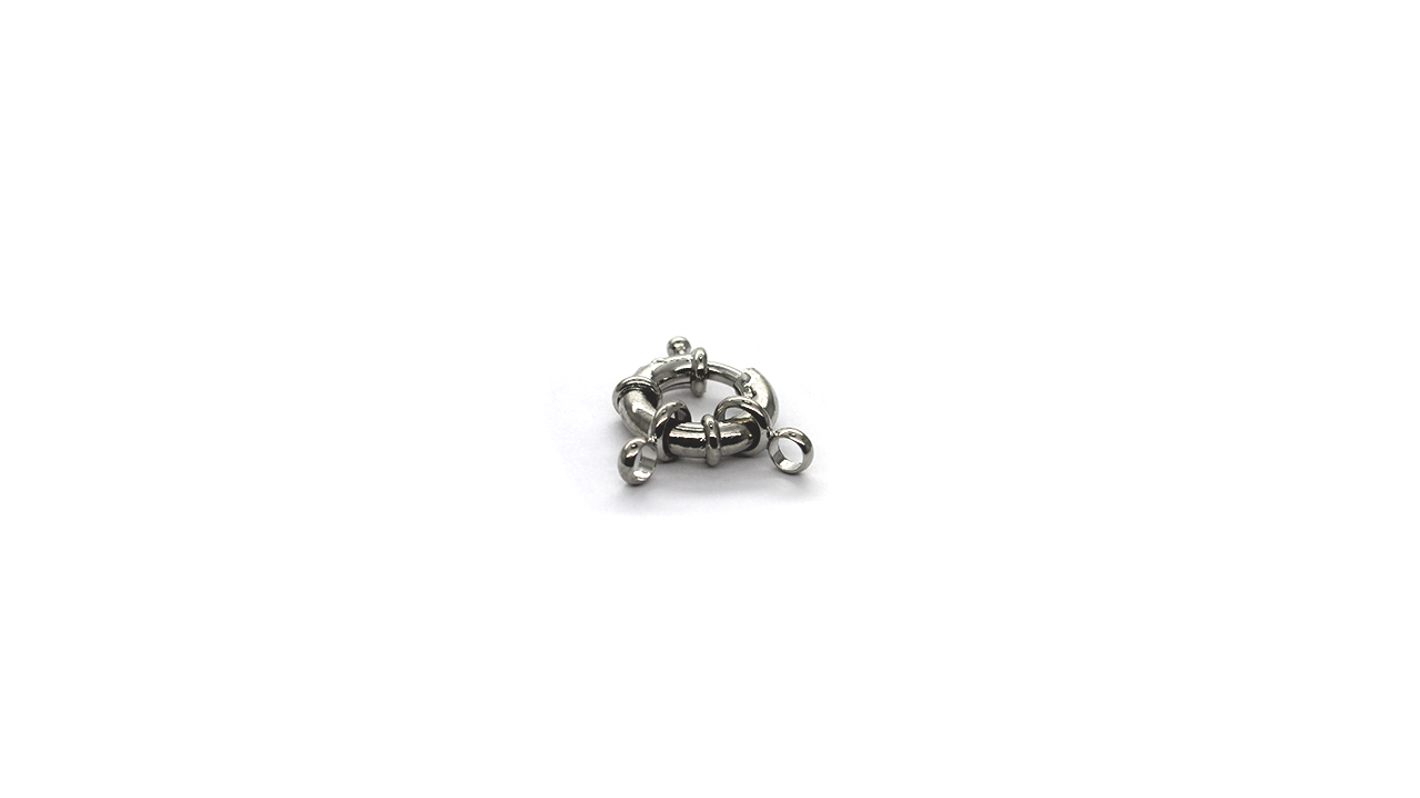 Clasp, Springring, Silver, Alloy, 25mm x 16m x 6mm, Sold Per pkg of 1 - Butterfly Beads