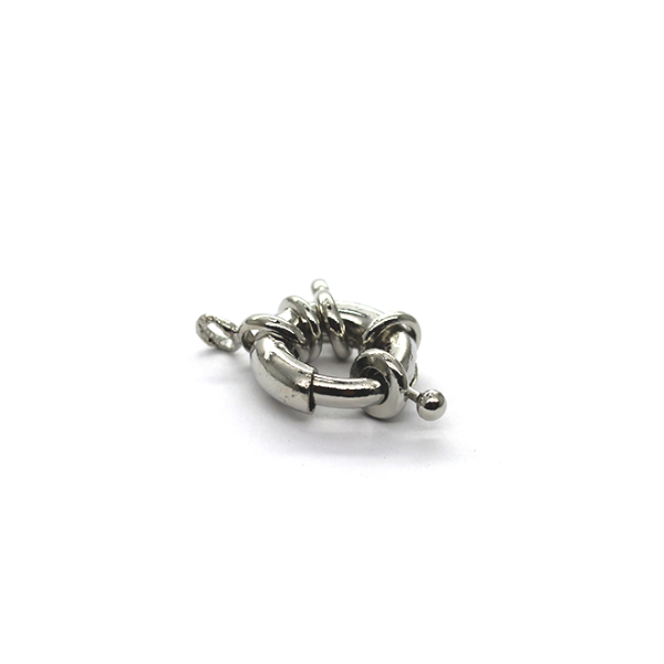 Clasp, Spring Clasp, Silver, Copper, 28mm x 17mm, Sold Per pkg of 1 - Butterfly Beads