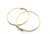 Earrings, Gold, Alloy, Earring Hoops, 54mm x 50mm, sold per pkg of 4