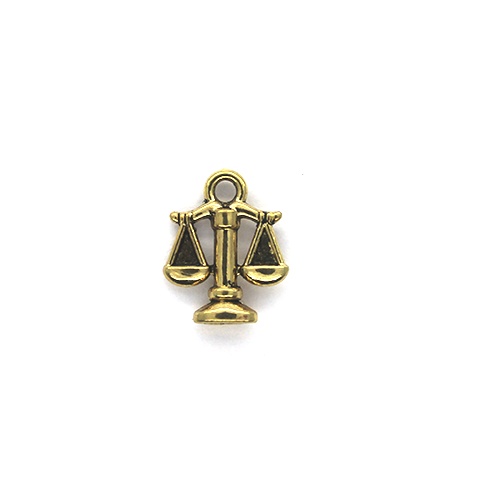 Charms, Balance Scale, Gold, Alloy, 14mm X 12mm, Sold Per pkg of 10