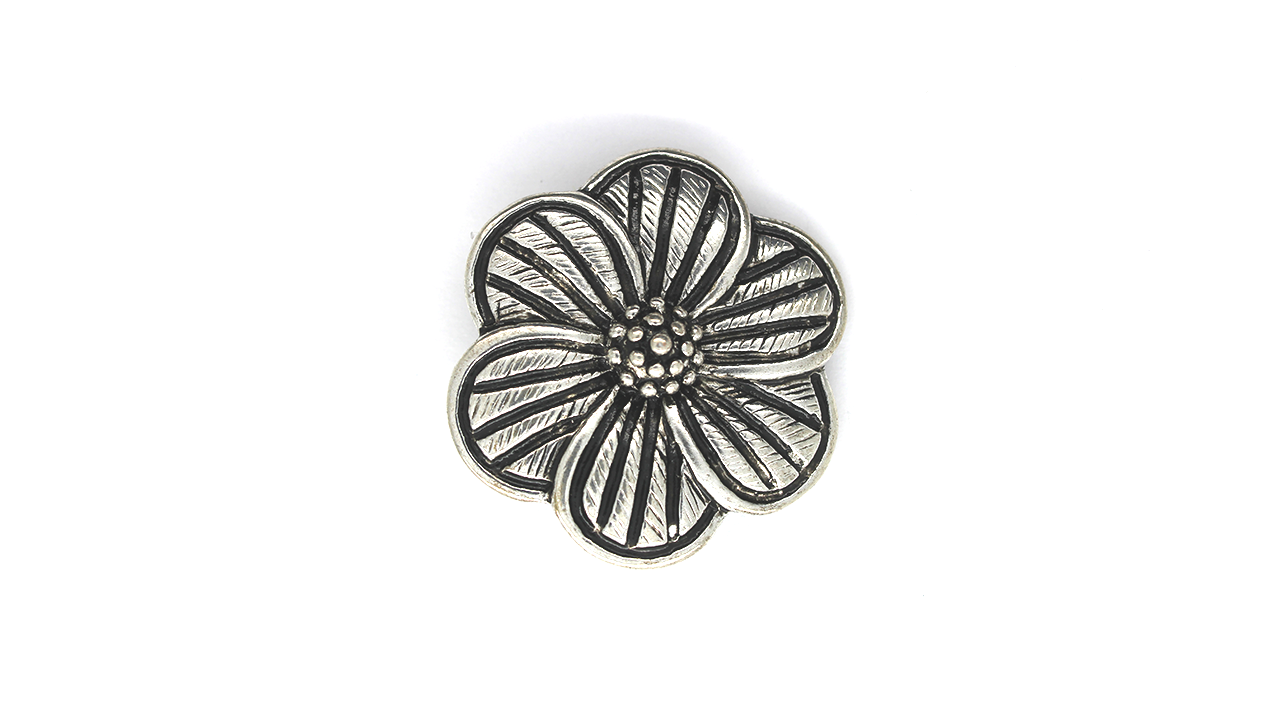 Pendants, Multi Beaded Flower, Silver, Alloy, 37mm x 37mm, Sold Per pkg of 1