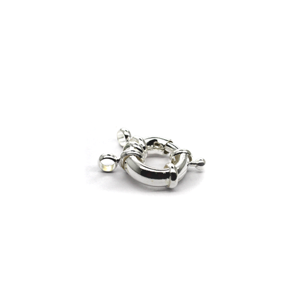 Clasp, Spring Clasp, Silver, Alloy, 23mm x 14mm x 6mm, Sold Per pkg of 1 - Butterfly Beads
