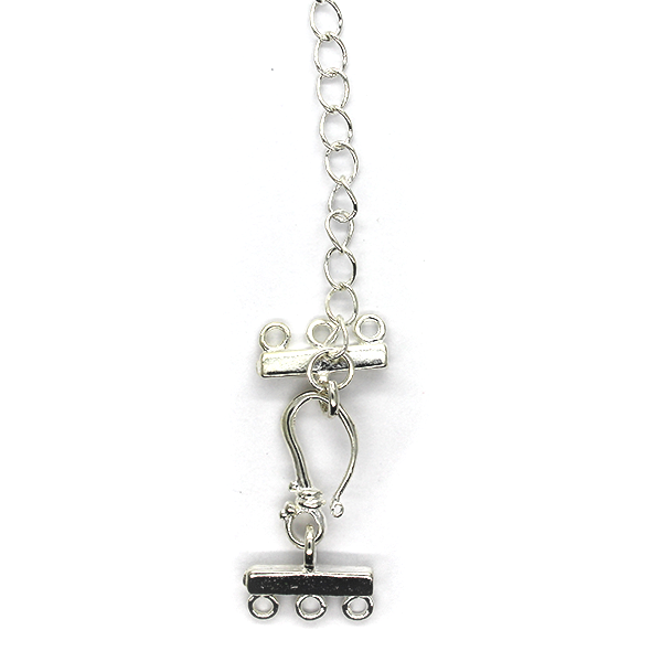 Clasp, Lobster Chain Clasp, Silver, Alloy, 60mm x 14mm, Sold Per pkg of 1 - Butterfly Beads