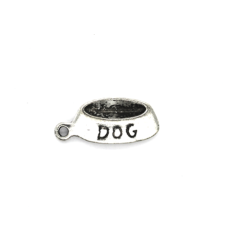 Charms, Dog Food Container, Silver, Alloy, 19mm x 9mm, Sold Per pkg 4