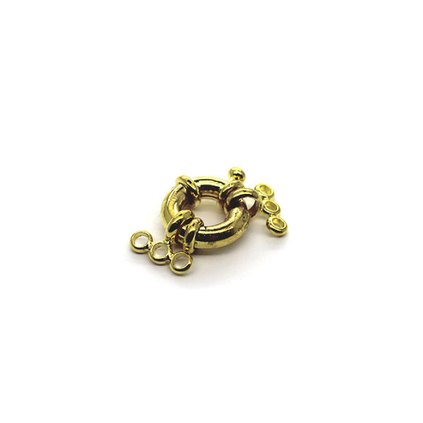 Clasp, Spring Clasps, Gold, Alloy, 23mm x 18mm,  Sold Per pkg of 1 - Butterfly Beads