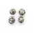 Spacers, Hexagon Ball Spacer, Alloy, Silver, 6.5mm X 7mm, Sold Per pkg of 6 - Butterfly Beads