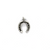 Charm, Horseshoe, Silver, Alloy, 13.5mm x 9mm x 2mm, Sold Per pkg of 20