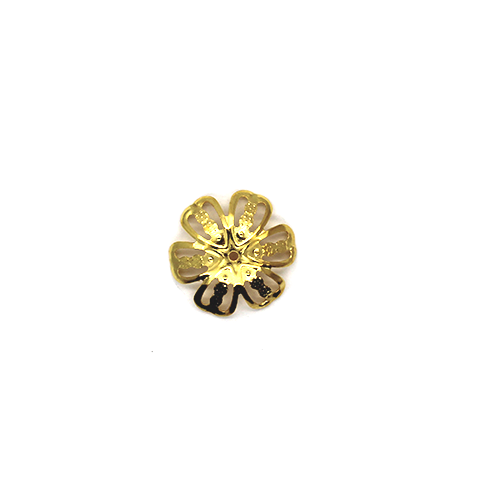 Bead Cap, Large Flower Head, Alloy, Gold, 4mm x 16mm, Sold Per pkg of 17 - Butterfly Beads