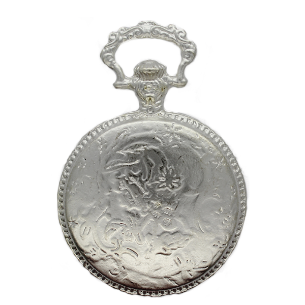 Pendants, Big Gong, Silver, Alloy, 63mm x 44mm, Sold Per pkg of 1