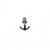 Charms, Anchor, Silver, Alloy, 16.5mm x 14mm x 1.8mm, Sold Per pkg of 10