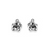 Charms, Alpine Goat, Silver, Alloy, 12mm X 10m X 2mm, Sold Per pkg of 8