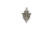 Pendants, Crystallized Hamza Hand, Silver, Alloy, 26mm x 17mm, Sold Per pkg of 2