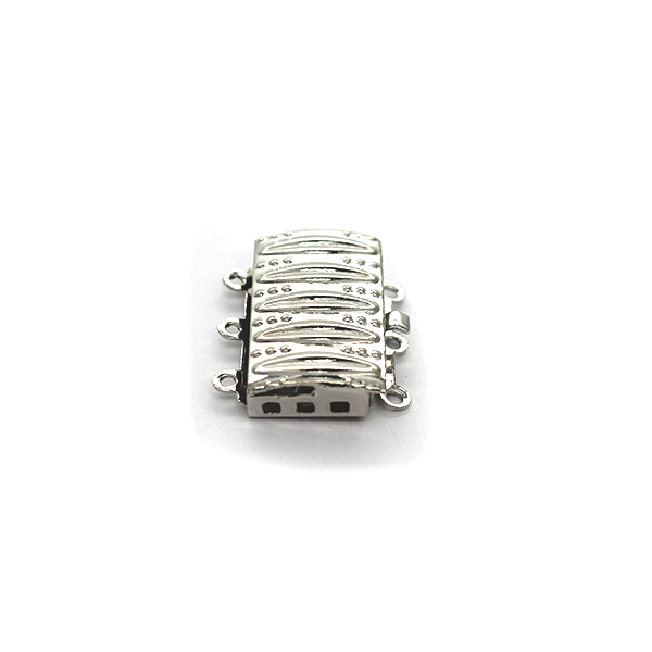 Clasp, Ornament Box Snap Clasp, Silver, Alloy, 18mm x 15mm,  Sold Per pkg of 1 - Butterfly Beads