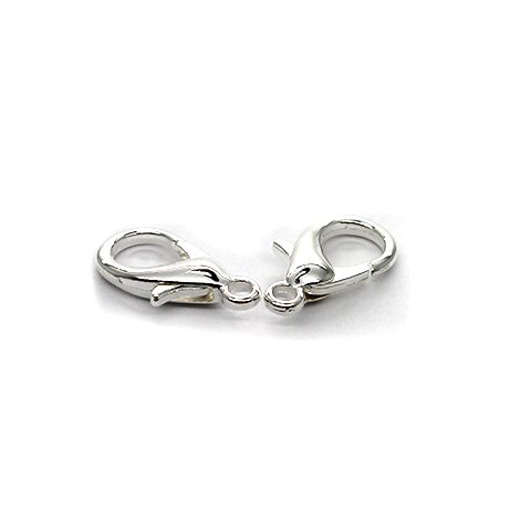 Clasp, Lobster Clasps, Silver, Alloy, 18mm x 9mm x 4mm, 10pcs - Butterfly Beads