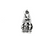 Charms, Medieval Crown, Silver, 20mm X 10mm, Sold Per pkg of 3