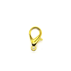 Clasp, Lobster Clasp, Alloy, Gold, 16mm x 8mm, Sold Per pkg of 10 - Butterfly Beads