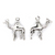 Charms,Spotted Camel, Silver, 22mm X 21mm, Sold Per pkg of 5