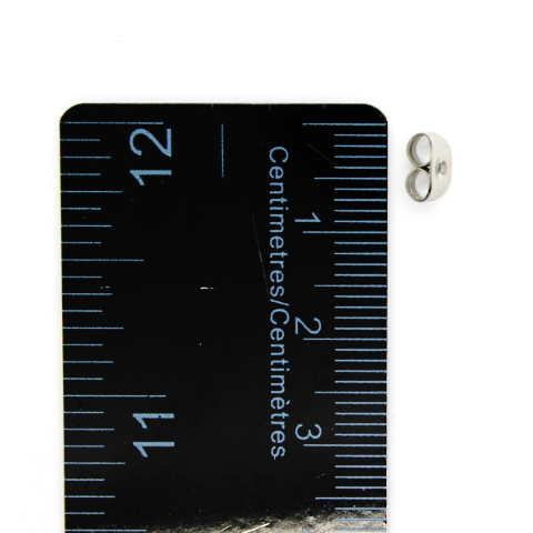 Backings, Silver, Alloy, Butterfly Stoppers, 7mm x 6mm, sold per pkg of 40 - Butterfly Beads