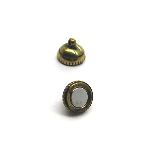 Clasp, Sphere Magnetic Clasp, Gold, Alloy, 16mm x 10mm, Sold Per pkg of 1 - Butterfly Beads