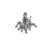 Charms, Squirmy Octopus, Silver, Alloy, 19mm X 18mm, Sold Per pkg of 5