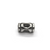 Spacers, Barrel Loop and Hole Spacer, Silver, Alloy, 13mm X 8mm, Sold Per pkg of 6 - Butterfly Beads