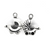 Charms, Firm Baby Carriage, Silver, Alloy, 17mm X 13mm, Sold Per pkg of 3