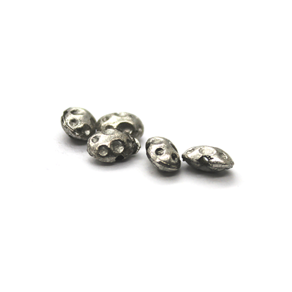 Spacers, Plated Shield Spacer, Silver, Alloy, 5mm X 7mm, Sold Per pkg of 20 - Butterfly Beads