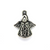 Charms, Hovering Angel, Silver, Alloy, 20mm x 16mm x 4mm, Sold Per pkg 3