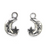Charms, Moon Star, Silver, Alloy, 18.5mm x 10.5mm x 1.2mm, Sold Per pkg of 24