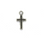 Charms, Engraved Latin Cross, Silver, Alloy, 15mm x 8mm, Sold Per pkg 8