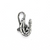 Charms, Long Shrimp, Silver, Alloy, 15mm X 28mm, Sold Per pkg of 4