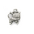 Charms, Cat, Silver, Alloy,17 mm x 13 mm, Sold Per pkg 4