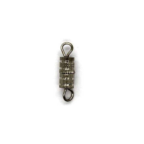 Clasp, Screw Clasp, Alloy, Silver, 15mm x 4mm x 4mm, Sold Per pkg of 6 - Butterfly Beads